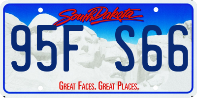 SD license plate 95FS66
