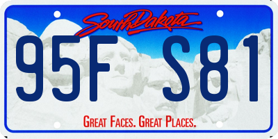 SD license plate 95FS81