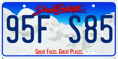 SD license plate 95FS85