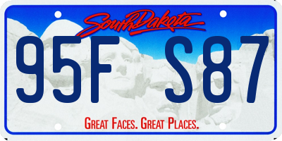 SD license plate 95FS87