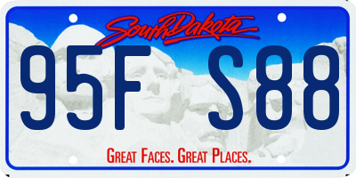 SD license plate 95FS88