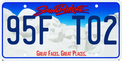 SD license plate 95FT02