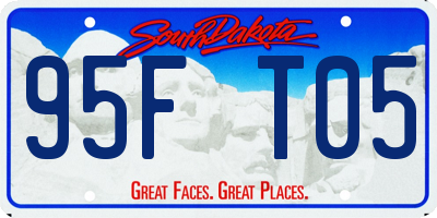 SD license plate 95FT05