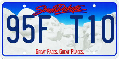 SD license plate 95FT10