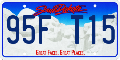 SD license plate 95FT15