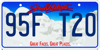 SD license plate 95FT20