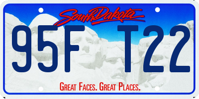 SD license plate 95FT22