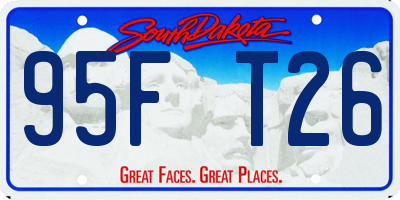 SD license plate 95FT26