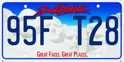 SD license plate 95FT28