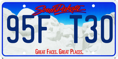 SD license plate 95FT30