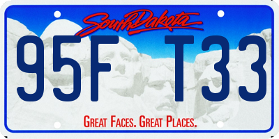 SD license plate 95FT33