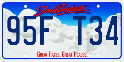 SD license plate 95FT34