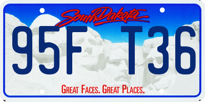 SD license plate 95FT36