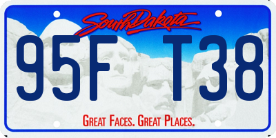 SD license plate 95FT38