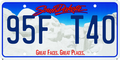 SD license plate 95FT40