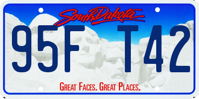 SD license plate 95FT42