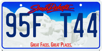 SD license plate 95FT44