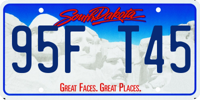 SD license plate 95FT45