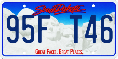 SD license plate 95FT46