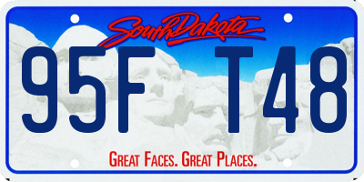 SD license plate 95FT48