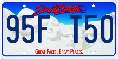 SD license plate 95FT50