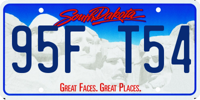 SD license plate 95FT54