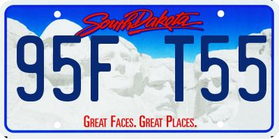 SD license plate 95FT55