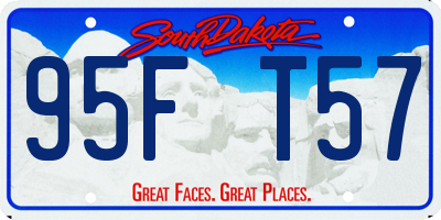 SD license plate 95FT57