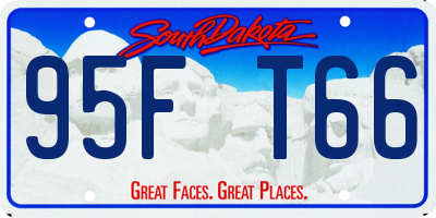 SD license plate 95FT66