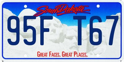 SD license plate 95FT67