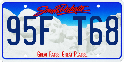 SD license plate 95FT68