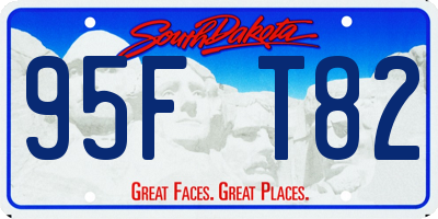 SD license plate 95FT82