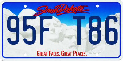 SD license plate 95FT86