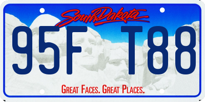 SD license plate 95FT88