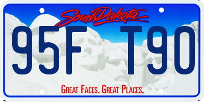 SD license plate 95FT90