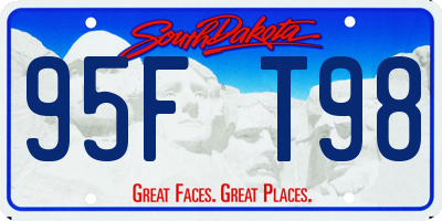 SD license plate 95FT98