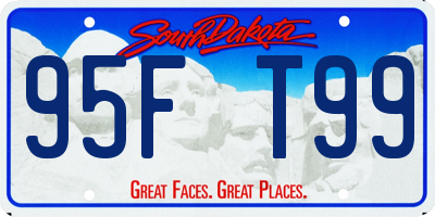 SD license plate 95FT99