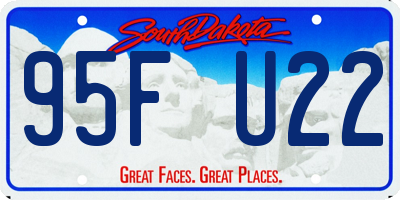 SD license plate 95FU22