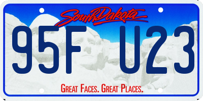 SD license plate 95FU23