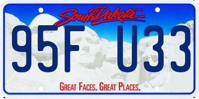 SD license plate 95FU33