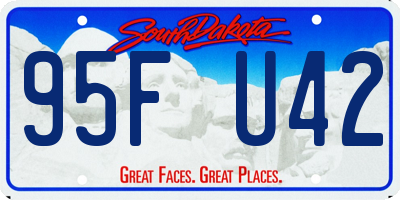 SD license plate 95FU42