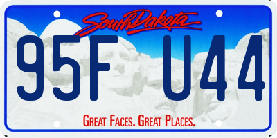 SD license plate 95FU44