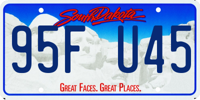 SD license plate 95FU45