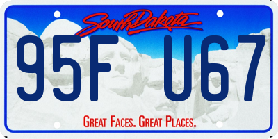 SD license plate 95FU67