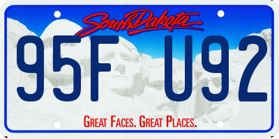 SD license plate 95FU92