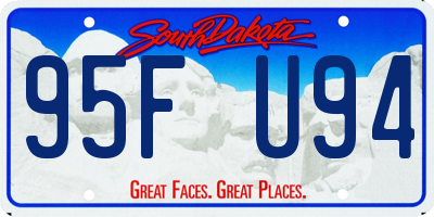 SD license plate 95FU94
