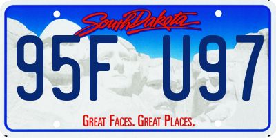 SD license plate 95FU97