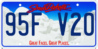 SD license plate 95FV20