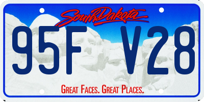 SD license plate 95FV28