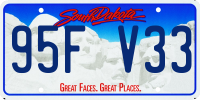 SD license plate 95FV33